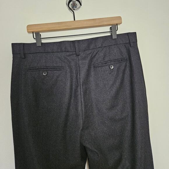 Banana Republic Vitale Barberis Tapered Fit Wool Trouser Men's 35x32 Charcoal - Picture 6 of 8